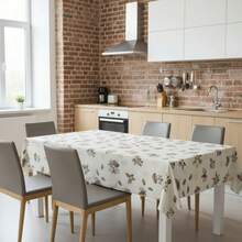 Kiva Modern Design Oilcloth Tablecloth, Stain Resistant And Waterproof, Sizes From 100x140 To 300x140 Cm And Round 140 Cm - Oilcloth Tablecloth For Rectangular And Round Tables - Available In 13 Designs - 選項5 - 查看 2