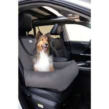 pet2go® Asiento de Coche para Perro o Mascota Paseo Auto Viaje Carro con Correa Funda removible y 100% Lavable Gris Oscuro - Gris - Ver 1