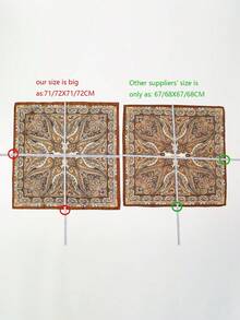 1pc Paisley Print Bandana Classic Head Wrap For Outdoor And Traveling Boho Women Square Scarf, Hair Band, Head Band Women Turban - 1pcs - 查看 7