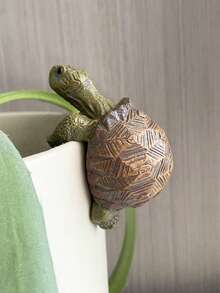 1pc Resin Turtle Planter Decor, Cute Animal Figurine Suitable For Garden And Patio - Multiple Styles - View 6