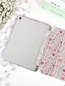 1 件装彩色树叶爱心图案彩绘平板电脑保护套，兼容 iPad Mini 4/5/6/7、Air、9.7/10.2/10.5、Air 4/5、Pro 11 英寸（第十代）、Air 11 英寸（M3）2025、11 英寸（A16）第十一代 2025、Galaxy Tab A8 10.5 英寸 2022。包含笔槽、三折支架、TPU 软边保护、磁吸式睡眠/唤醒功能，休闲/趣味/治愈/个性化设计。 - 彩色 - 查看 6