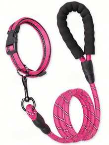 Extended Dog Leash Harness Vest For Small Medium Large Dogs, Golden Retriever Teddy, Dog Walking Lead Strap - Pink - View 2
