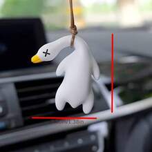1pc Color Changing Duck Pendant, UV Color Changing Duck Rearview Mirror Decor, Color Changing Roasted Duck Pendant, Duck Swinging Pendant Car Decor, Rearview Mirror Pendant - Outdoor Roasted Duck Decor - Multicolor - View 4