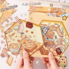3D Puppy Convenience Store Themed Sticker Set, 3pcs Set Includes 1pc 140x130mm Scene Card + 2pcs 150x125mm PET Stickers, Ins Style Korean Cartoon Scrapbooking Material, Miniature Scene Scrapbook Stickers, DIY Dollhouse Decor Stickers, Cute Puppy Convenience Store Theme, High-Quality Transparent PET Material, Waterproof & Durable, Creative 3D Collage Effect Scrapbook Supplies - Cute Cartoon Landscape Stickers - View 9