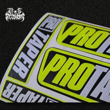 Set 5 Piezas Stickers para Moto Estilo Racing – Calcomanías Adhesivas para Motocicleta Dirt Bike Motocross Enduro – Vinil Resistente Decoración Moto Diseño Deportivo Personalización Motocicleta Accesorios Moto Alta Durabilidad - Amarillo - Ver 2