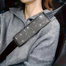2个闪亮汽车安全带肩垫，钻石亮片安全带保护垫，适合女性和女孩，汽车装饰配件，适用于大多数轿车、卡车、SUV - A - 查看 6
