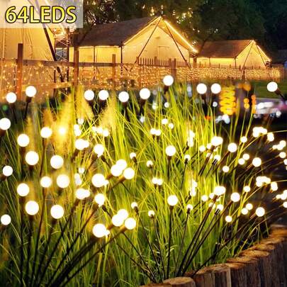 Bộ 2/4/6/8 đèn trang trí sân vườn năng lượng mặt trời, đèn đom đóm LED, đèn cổ tích năng lượng mặt trời chống thấm nước dùng để trang trí lối đi và sân vườn, món quà độc đáo phù hợp cho phụ nữ và các bà.