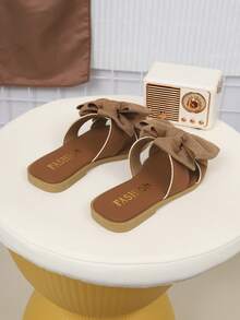 Children's Fashionable Summer Outdoor Flat Square Toe Sandals Beach Shoes, New Design Girls Shoes With Charm - Brown - View 7