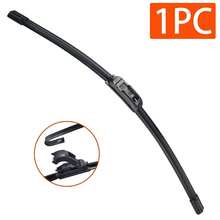 1PC Car Windshield Wiper 13"14"15"16"17"18"19"20"21"22"24"26" Universal J-Shaped U-Shaped Hook Wiper Blade Replacement Soft Rubber Strip Frameless Car Wiper Blade Car Accessories - A - View 8