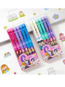 K-POP Witch Hunting Crew 0.5mm Smooth Gel Pen Set, Suitable For School, Office And Fans Collection Stationery - Multicolor - View 1