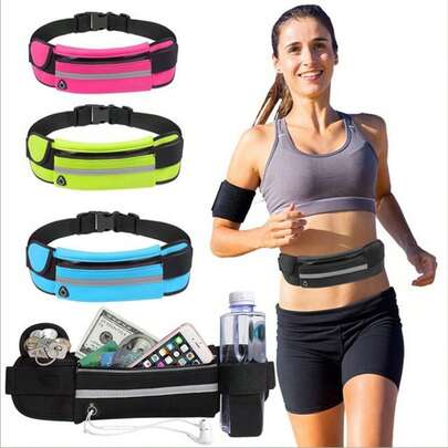 1pc Sports Casual Waist Bag, Waterproof Shock-Absorbing Wearable Phone Pouch, Outdoor Cycling Running Essential Bottle Holder