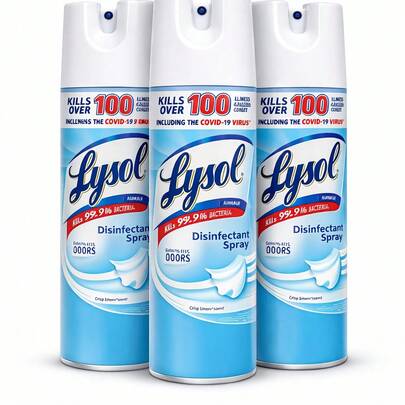  Lysol Spray, Crisp Linen Scent 12.5 Oz (Pack Of 3)