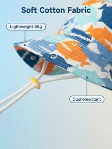 3-8Y Spring And Summer New Children's Bucket Hat, Boys And Girls Cross-Border Baby Hat, Shark Wide-Brim Hat - 1PC - View 8