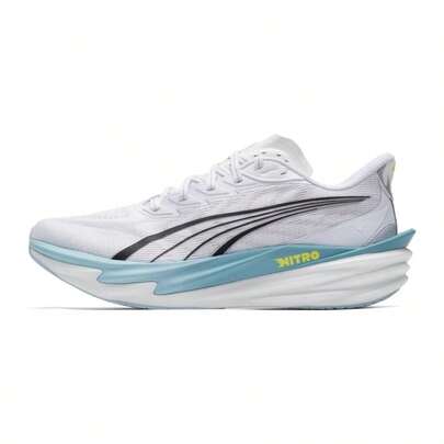 Puma Giày chạy bộ nam Deviate-NITRO-4, giày chạy bộ thoải mái, giảm sốc, thoáng khí cho tập luyện hàng ngày, thể thao ngoài trời, mặc thường ngày, giày tập luyện đua 2026 312123-09