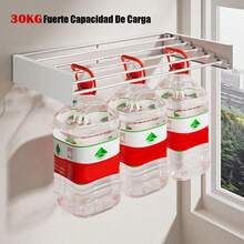 Tendedero de Ropa Plegable de Acero Inoxidable Ideal para Secado en Interiores y Exteriores,Tendedero Plegable de Acero Inoxidable para Colgar Ropa - A-Negro-80cm - Ver 7