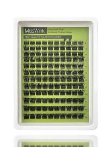 Extensii de gene naturale Miss Wink, 120 buc, tip D, cu bucle, 8-16 mm, set mixt, combinație ușor de realizat manual, 3D, portabile, potrivite pentru ieșiri, petreceri, purtare zilnică, cadou excelent pentru femei și fete, potrivite pentru machiaj ușor și intens. - D - Vizualizare 2