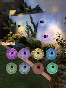 太阳能曼陀罗镂空投影格栅灯 | 户外LED壁灯，适用于花园、庭院、楼梯、天窗照明，也可用于花园、庭院、前门装饰，是圣诞节、斋月、情人节派对装饰的理想之选，也是馈赠佳品。 - 彩色 - 查看 5