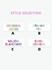1-240pcs Customizable Name Labels With Text & Animal Patterns, Waterproof & Oil-Resistant Stickers, Multi-Style. Suitable For Gym Bags, Storage, Sports Gear, Home & Office Organization. Durable & Colorful, Practical & Cute, Great Gift For Parents, Friends, Sports Events, Daily Use. - Multicolor - View 10