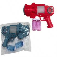 A Children's Bubble Gun With Music Effects, Suitable For Outdoor Toys, Gifts, Weddings, Easter Parties (Excluding Batteries And Refilling Fluids) - Blue - View 8