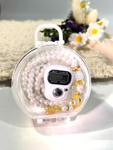 Hộp đựng tràng hạt kéo trong suốt mới, tràng hạt cầu nguyện Hồi giáo kèm vòng đếm ngón tay, tràng hạt điện tử thích hợp cho các lễ hội và quà tặng. - Nhiều màu - Xem 16