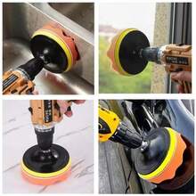 3/4/5 Inch Soft Felt Polishing Pad, Car Polishing Disc, Waxing Buffing Pad, Scratch Removal Cleaning Tool - 5-piece Set - View 3