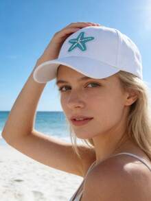 1pc Tropical Starfish Baseball Cap: Summer Vibe For Beach Lovers - Multicolor - View 3