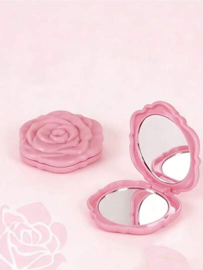 2个可爱便携折叠化妆镜 - 适合作为伴娘礼物、婚礼派对礼物，也是女孩们时尚的小镜子