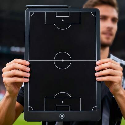 RSP 8.5/16-Inch LCD Electronic Football Tactics Training Board, Basketball Tactics Board, Digital Strategy Marker Board, Football Dedicated Teaching Blackboard, With Pen, Reusable Dustless Ink-Free Football/Basketball Tactics Board, Suitable For Sports Football And Basketball Training, Strategy Planning, Christmas/Birthday Gift For Football And Basketball Players And Sports Enthusiasts