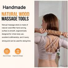 SilvaLex Wooden Massage Tools, Full Body Massager For Neck, Back, Waist, Legs & Face, Muscle Relaxation, Perfect Gift For Family & Festive Occasions - White - View 10