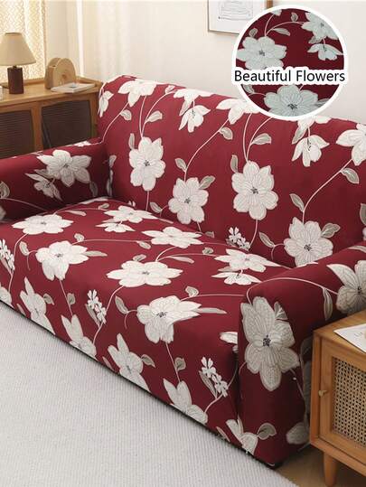 1pc Minimalist Stretch Knit Sofa Cover, Nordic Style Universal Full Coverage Sofa Slipcover, Suitable For Hotel, Office, Home Sofa Protection Against Dirt And Scratch, Available For All Seasons