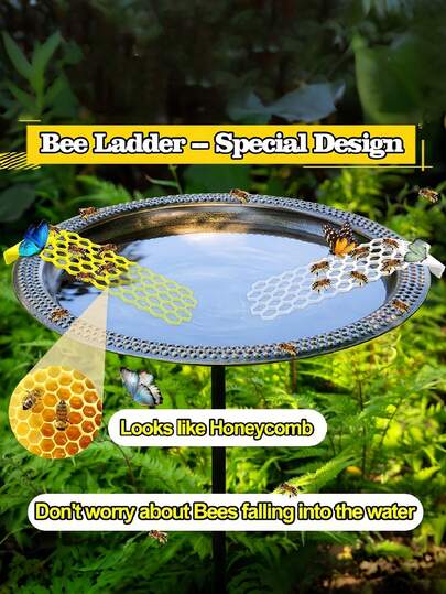 Foldable Bee Drinking Station, Floating Bee Ladder For Bee Cup In Garden And Bird Bath