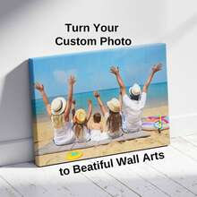 1pc Personalized Canvas Printing, User-Defined Canvas Printing, Converting Your Pictures Into Canvas Form, Canvas Art Creation, Photography Printing, Love, Wedding, Closing Ceremony, Family Art Works,Custom Poster, Room Decor, Customized Wall Art, Pictures Custom Photo, Customizable Things, Optional Frame, Bathroom Decor, Kitchen Decor, Living Room Decor, Bedroom Decor, Office Decor, - Multicolor - View 2