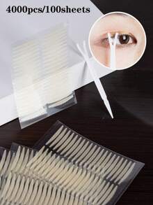 25片/1000片橄榄形双眼皮贴，自然隐形透明仙女贴，双面双眼皮贴，持久隐形无痕橄榄形自然隐形轻盈塑形眼贴（Y型颜色随机），赠品，旅行，平价好物，旅行必备 - 白色 - 查看 19