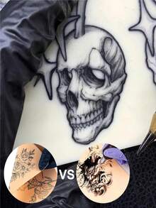 3mm Tattoo Practice Skin, Silicone Blank Small Skin Sheet, Tattoo Practice Skin, Small Powder Skin, Double-Sided Usable Practice Skin, Suitable For Professional Tattoo Artists. - Multicolor - View 3