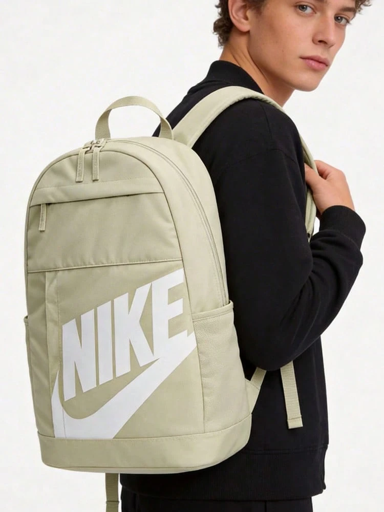 Nike ELEMENTAL 22L純色百搭雙肩包 男女同款情侶款 沙漠卡其色 - 沙漠卡其色 - 查看 1