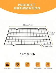 1 High Quality Cooling Rack - Grid Tray, For Baking And Cooking, Suitable For Pastries, Biscuits - Essential Kitchen Tool For B - Black - View 9