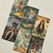 If You Missed It, You Should Reflect On The Tarot Cards. Classic Retro Design, Playing Cards For Entertainment Games, Essential Tools For Parties And Outdoor Divination. - أخضر - مشاهدة 5