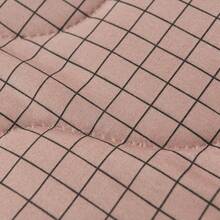 1pc Skin-Friendly Minimalist Plaid + Floral Quilted Wide-Edge Summer Quilt, Soft & Fine, Moisture-Wicking & Breathable, Minimalist & Elegant, Fashion Air Conditioning Quilt, Lightweight & Breathable Summer Quilt - Red Bean Paste - View 9