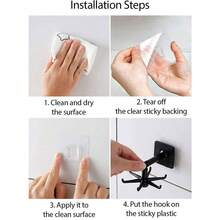 1pc 360° Rotating Foldable Hanging Hook Multifunctional Holder Rack With 6 Hooks, 180° Vertical Flip Self-Adhesive Hook For Kitchen, Bathroom, Cabinet - View 10