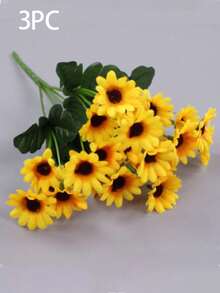 1 Bouquet Of 13 Artificial Sunflowers, Daisy Countryside Style, Suitable For Home Decor, Bedroom Decor, Mother's Day, Party Decor, Wedding, Wedding Decor, Bedroom Decor, Party Supplies, Wedding Decor, Living Room Decor, Gift For Her - Multicolor - View 11
