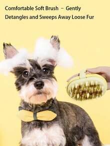 Pet Shampoo Dispensing Bath Brush, Dog & Cat Grooming Tool For Washing, Massaging & Shedding Control - View 3