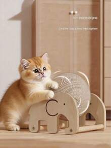 Esta duradera tabla de rascar de sisal, árbol para gatos, bola de rascar y poste de rascar para gatos son resistentes al desgaste y a los arañazos. El poste de rascar vertical para gatos con rodillos no se caerá ni dejará residuos. Es la opción perfecta para que usted y su gato pasen tiempo juntos. El regalo perfecto para sus gatos, su regalo favorito. - Bola de la suerte con forma de pata de gato y elefante - Ver 8