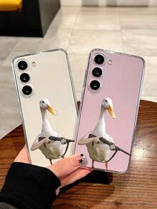Cartoon Duck Painted Hollow Transparent Colorful Minimalist Fashion Creative Shockproof Phone Case Compatible With IPhone 17/17Pro/17ProMax/16/11/16Pro/16Plus/16ProMax/16E/15ProMax/13/14/12/XS/XR/7G/8P, Compatible With Samsung Galaxy S25/S25Plus/S25 Ultra/A16/A36/A26/A56/A50/A12/A32 S26 S26Plus - Multicolor - View 7