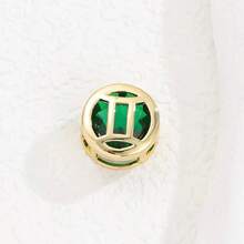 1PC Fashion High-End Shiny Elegant Simple Twelve Constellations Teardrop Birthstone Crystal Zirconia Pendant Gold Stainless Steel Necklace Clavicle Chain, Suitable For Daily Wear By Women, Can Be Given As A Gift To Family And Friends - Multicolor - View 14