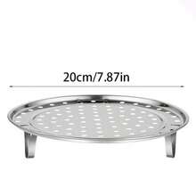 Stainless Steel Steaming Rack Household Steaming Tray Steamer Stand Steaming Basket Rack Water-Isolating Steaming Gadget High Feet Thickened Steaming Sheet Steamer Drawer - View 4