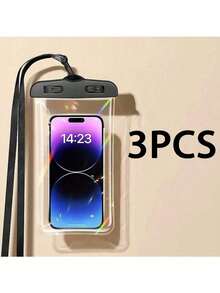 10个装透明通用防水手机袋，防水手机干袋，防水手机壳，触屏防水手机袋，游泳防水手机壳，PVC手机袋，密封手机袋，沙滩防水手机壳，游泳防水手机干袋，沙滩旅行必备 - 彩色 - 查看 16