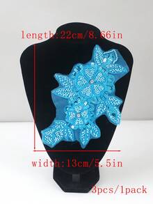 1件/包，14种颜色可选，新款串珠刺绣多色管珠、水晶亮片、水钻刺绣贴花，适用于DIY服装、婚纱配饰，长度：22厘米/8.66英寸，宽度：13厘米/5.5英寸 - 彩色 - 查看 48