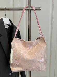 2026 New Summer Fashion High-End Underarm One Shoulder Bag, Versatile Butterfly Design Tote Bag For Women, Large Capacity - Multicolor - View 11