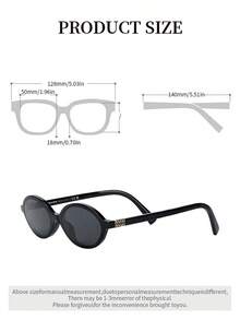 Miu Miu Black Oval Frame Gold Logo UV Protection Fashionable Women's Sunglasses, Summer Beach Style - Black - View 7