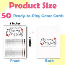 Trò chơi tiệc mừng em bé sắp chào đời, Thẻ trò chơi "Ai là mẹ hay bố?" - Đồ dùng vui nhộn cho bữa tiệc mừng em bé - Phù hợp cho cả bé gái và bé trai. - Xem 7